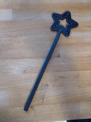 Star staff, stick and star in one piece