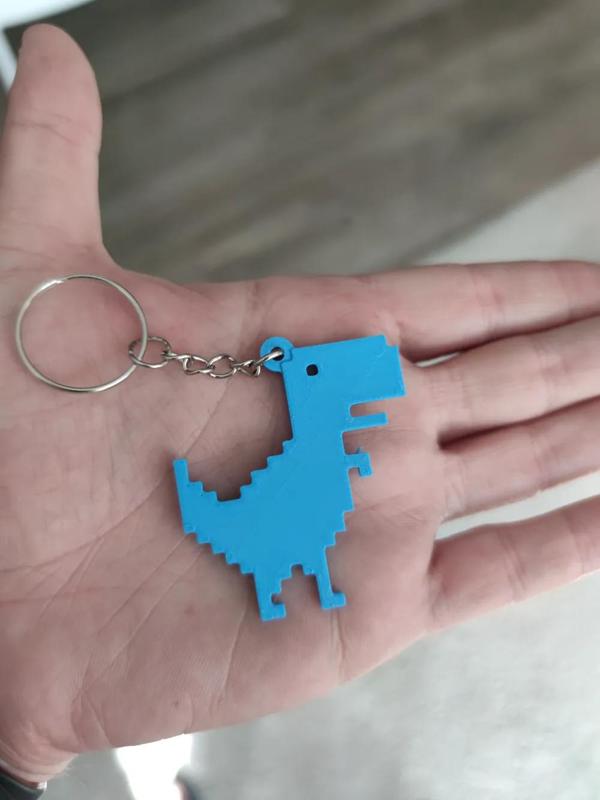 Dino Chrome Keychain