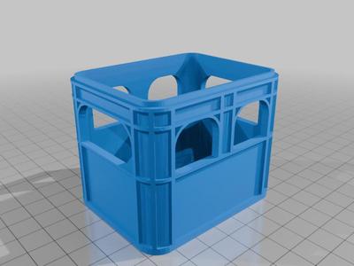 Empty stackable beer crate holder for batteries