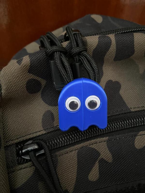Zipper Pull - Pac Man Series (Ghost) Remix (embedded magnets)