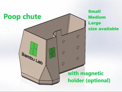 Poop Chute with optional magnets, for X1/P1 series