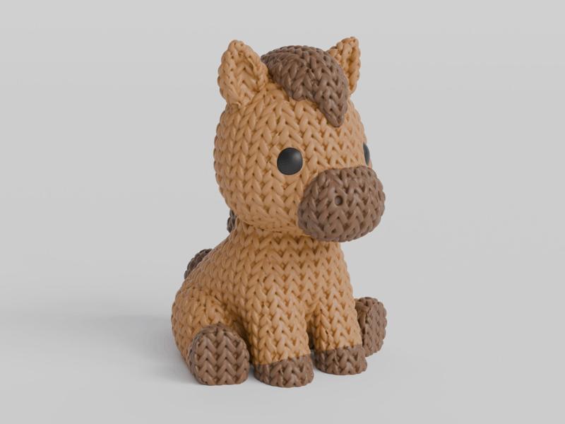 Knitted Horse