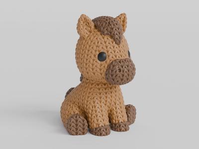 Knitted Horse