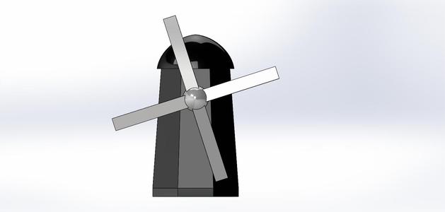 windmill pinwheel with bird's nest