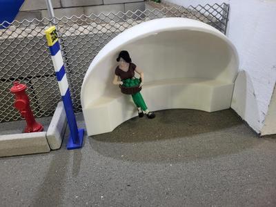 Bus stop for scale diorama