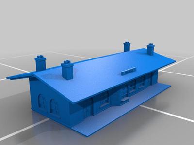 Train Station HO scale