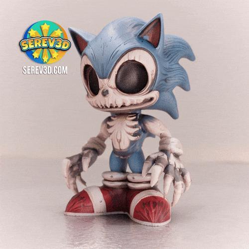 Zombie Sonic - Articulated Flexi Figure - No Supports 3D Print STL/3MF