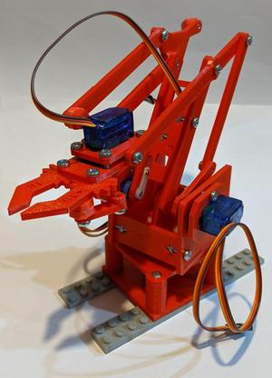 Robot arm controlled by a Raspberry Pi