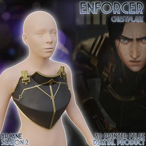 Enforcer Vi/Caitlyn Chestplate Armor Arcane League of Legends