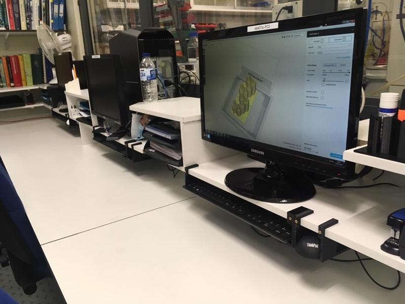 Desktop keyboard and mouse organizer