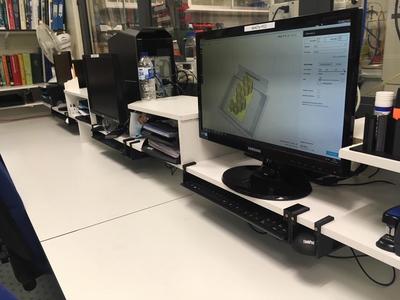Desktop keyboard and mouse organizer