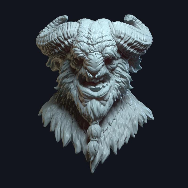 The Faun v3 Action Figure Head