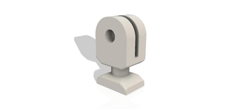 Slider for attaching the caravan partition - roll-up door