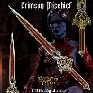 ORIN CRIMSON MISCHIEF FANTASY DAGGER BALDURS GATE 3