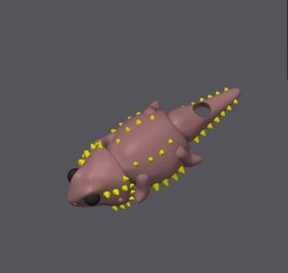 KeychainMinimonster5BeardedDragon_PrintStart3D.stl