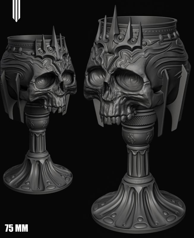 Throne of the Damned - Gothic Skull Goblet