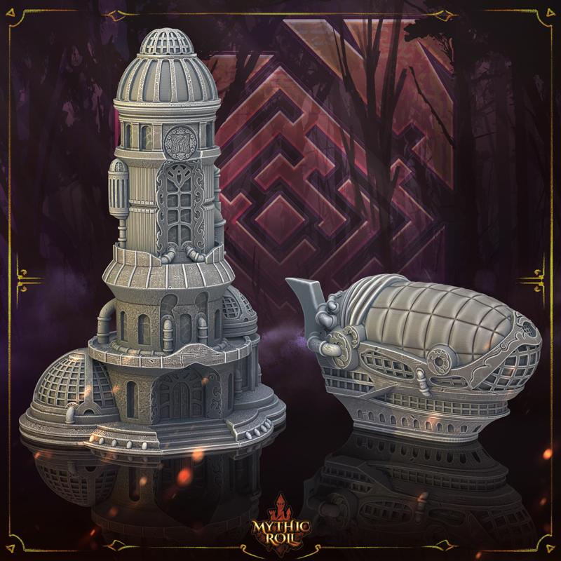 Steampunk inspired Buildings| Mythic Roll