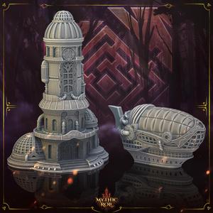 Steampunk inspired Buildings| Mythic Roll