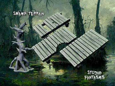 Swamp Terrain. Pier + Mangrove