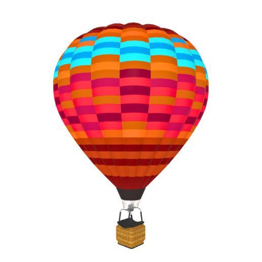 Hot Air Balloon - Detailed 3D Printable Model for Aerial Scenes