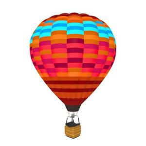 Hot Air Balloon - Detailed 3D Printable Model for Aerial Scenes