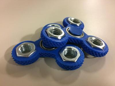 Knurled Tri-Spinner Fidget Widget / Triple Bearing Spinner