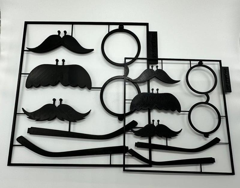 Disguise Kit Flat Pack with Mustaches and Glasses
