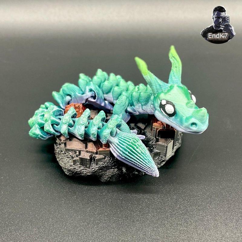 Graceful Dragon - Articulated - Print in Place - No Supports - Flexi - Fantasy 