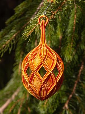 Lattice Diamond Christmas Bulb 2024