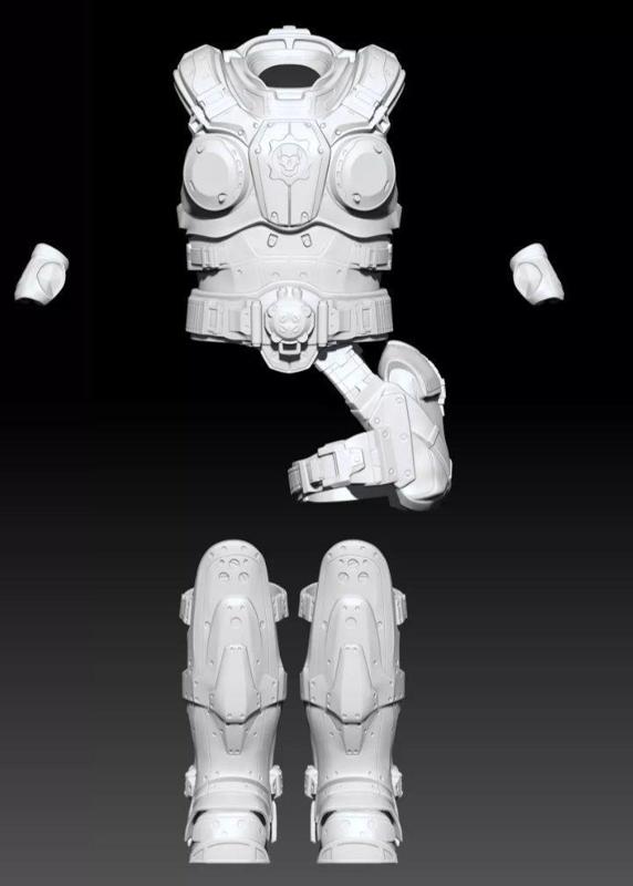 3D Print Model Gears Of War Augustus -Cole Train- Cole