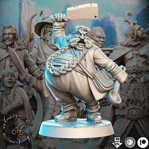 Bombur The Hobbit The Lord of the Rings LOTR 32mm Pre-supported