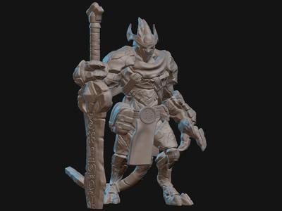 Golem/Gargoyle Rune Knight Fighter Miniature