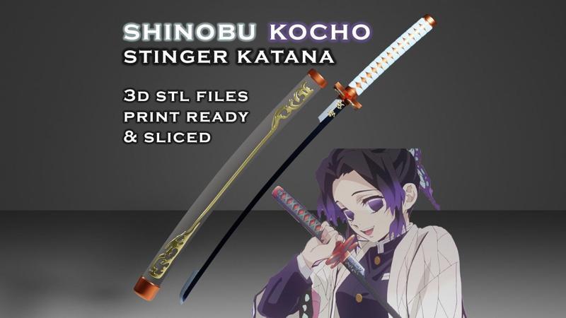 Shinobu Stinger Katana -- Demon - Slayer -- Sliced Print Ready