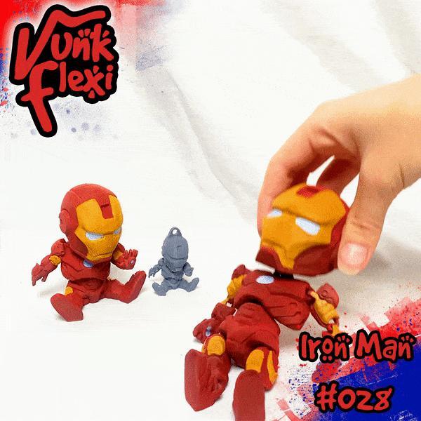 Iron Man Multicolor Flexi Print-In-Place + figure & keychain
