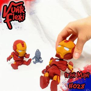 Iron Man Multicolor Flexi Print-In-Place + figure & keychain
