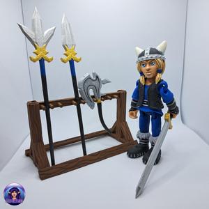 Viking - With Weapons and Rack