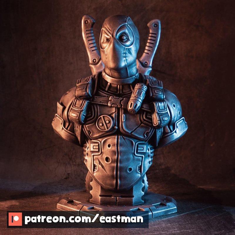 Deadpool bust (Remastered Supportless Edition) (fan art)