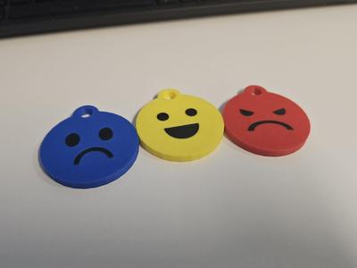 Smiley Face Mood Keyring – Nonverbal Communication