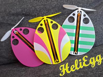 Wind-up flying "HeliEgg"