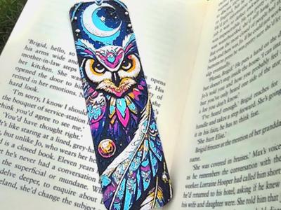 Cosmic Night Owl Bookmark