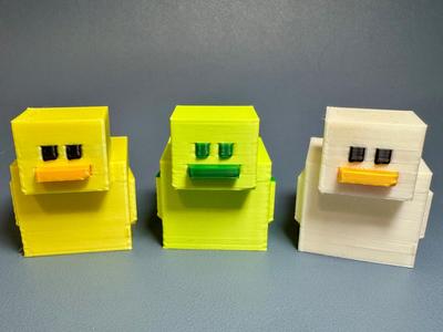 Minecraft style Creeper Duck / Chicken