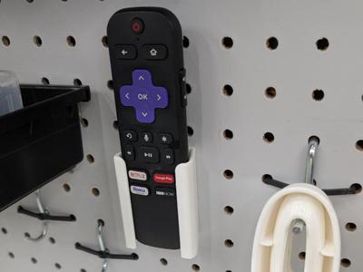 Roku Remote Holder for Peg Board