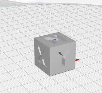 Cube test XYZ + support TEST