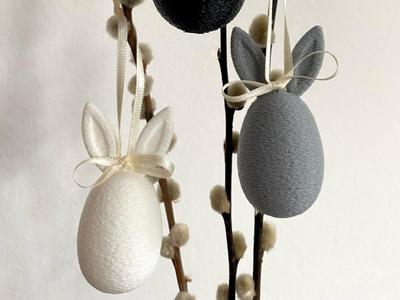 Easter Bunny Easter Egg with loop for hanging