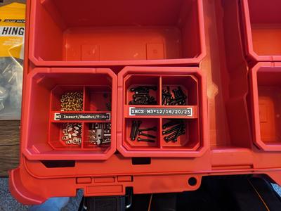 PackUp + Lables Nesting Bin Remix for Milwaukee Packout