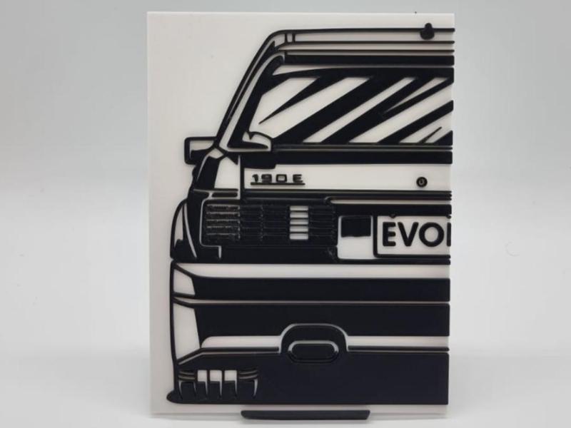 2D Wall Art Mercedes E190 Evolution