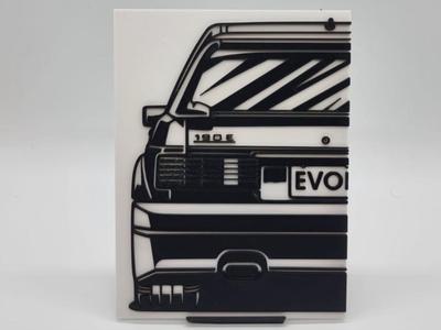 2D Wall Art Mercedes E190 Evolution