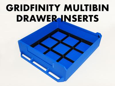 Gridfinity Multibin Drawer Inserts