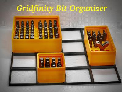 Gridfinity Stackable Hex Bit Organizer (8 sizes)