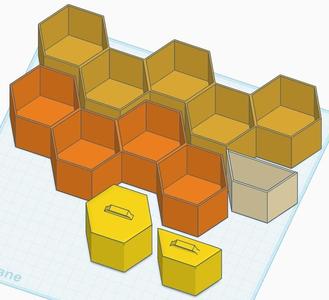 Hexagon shelf and drawer